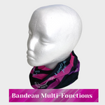 Bandeau Multi-fonctions - Zébré mauve et rose