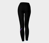 Legging noir avec ligne bleu et mauve - pas de logo - Mission Santé