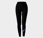 Legging noir avec ligne bleu et mauve - pas de logo - Mission Santé