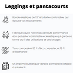 Legging noir avec ligne bleu et mauve - pas de logo - Mission Santé